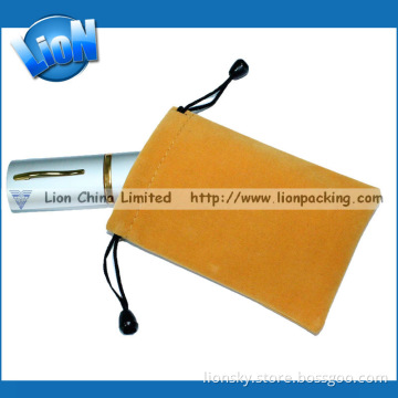 Orange Double-Sided Velvet Cosmetic Pouches for Cutlery (E-083)